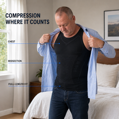 CONTOUR chest, midsection and full-length compression areas