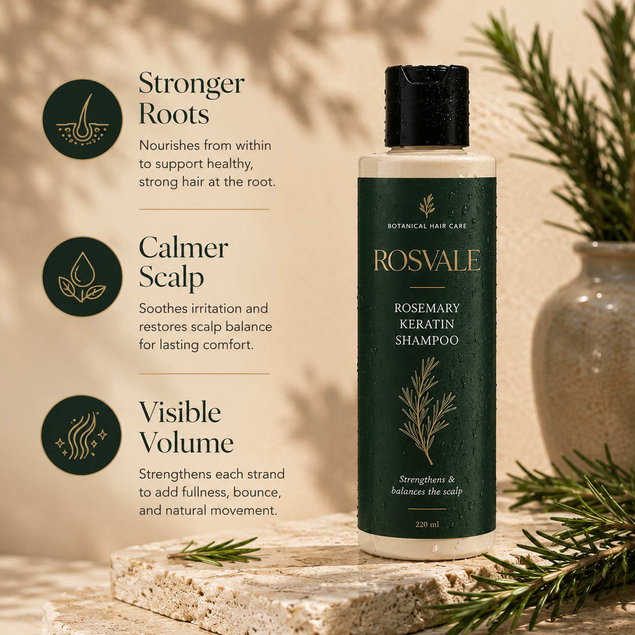 Rosvale™ Rosemary Keratin Shampoo
