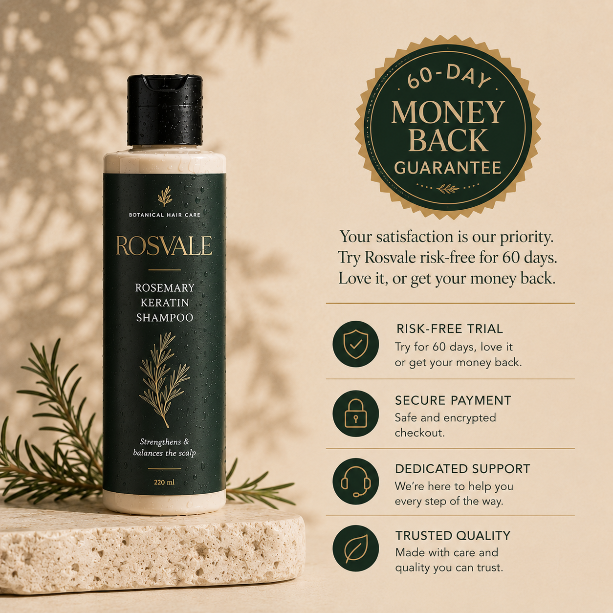 Rosvale™ Rosemary Keratin Shampoo